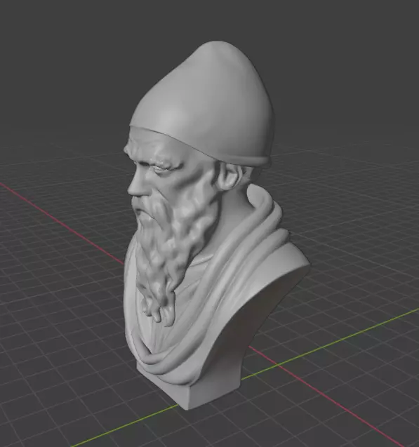 Euclid bust 3D print model_2