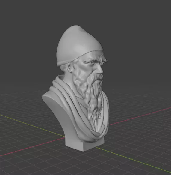 Euclid bust 3D print model_18