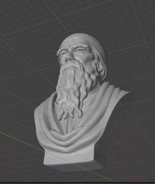 Euclid bust 3D print model_5