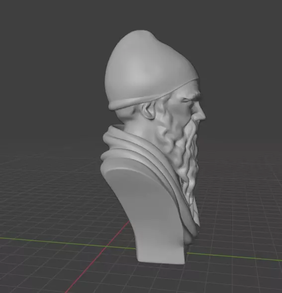 Euclid bust 3D print model_19