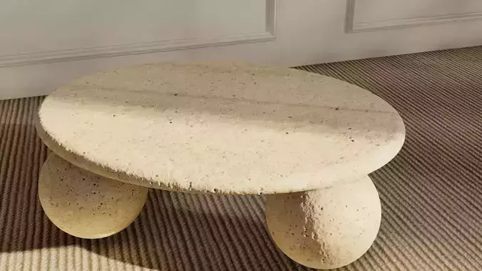 travertine coffee table