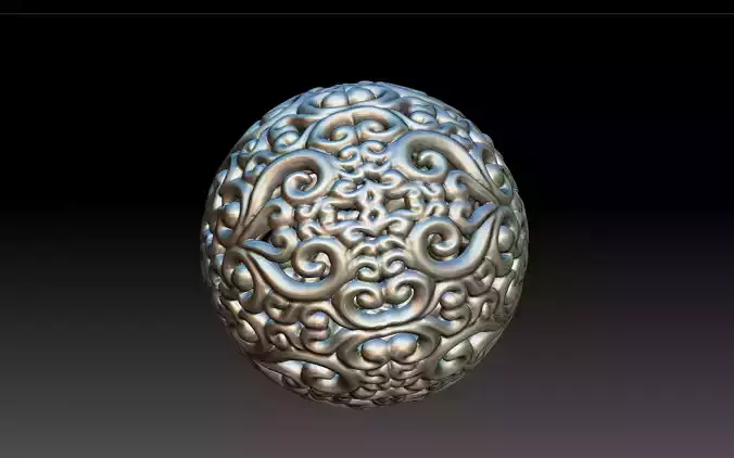 Hollow ball 3D map STL format download