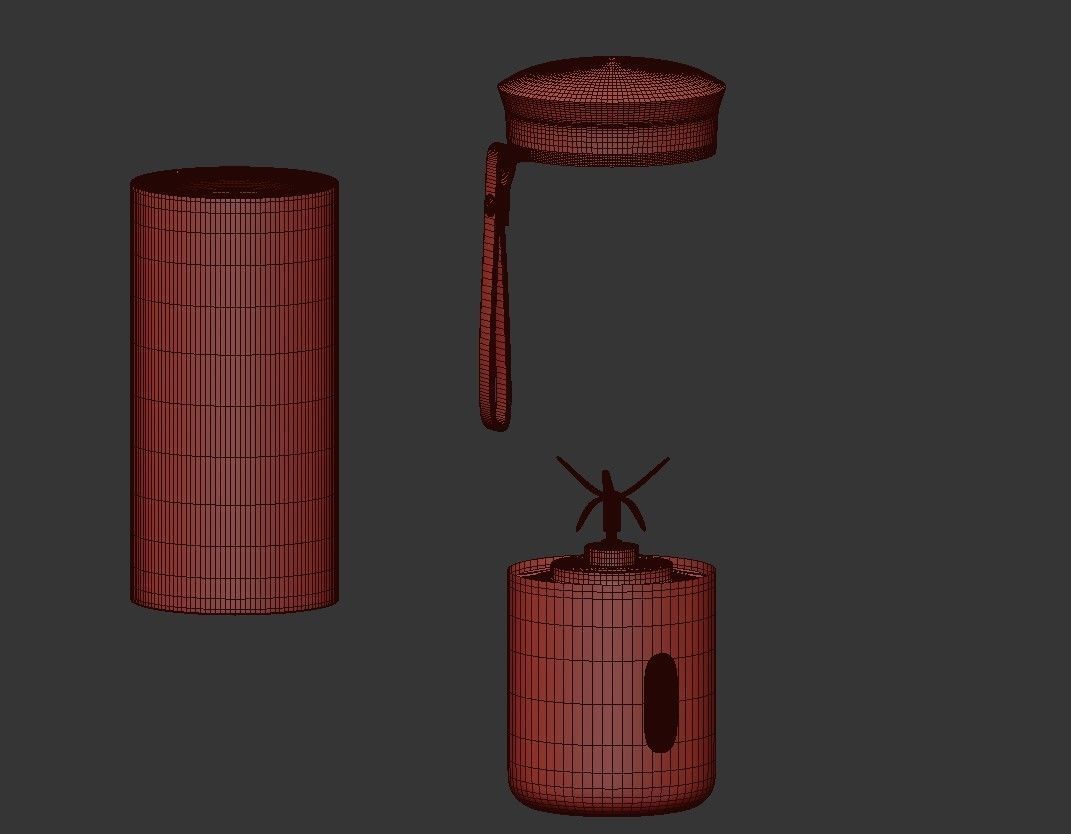 Mini Portable usb blender 3D model_2