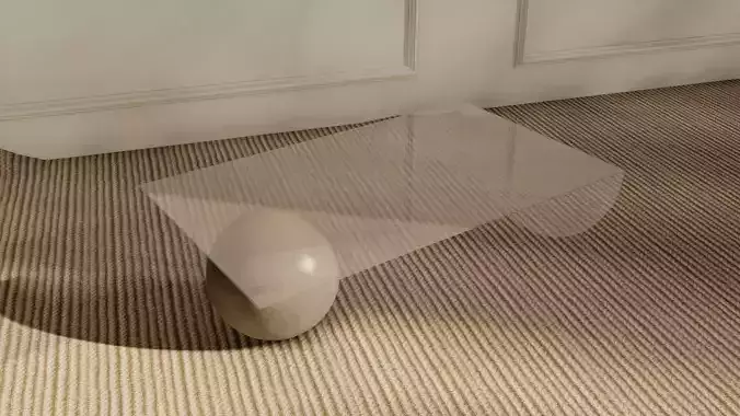 GLASS TABLE MARBLE SPHERE