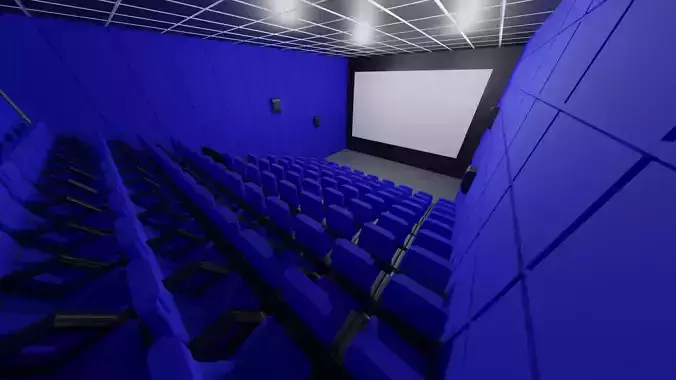 Cinema room with walls and seats