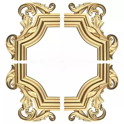 Corner Carved Plaster Molding Decoration 09