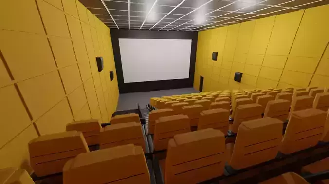 Cinema empty movie theater with seats