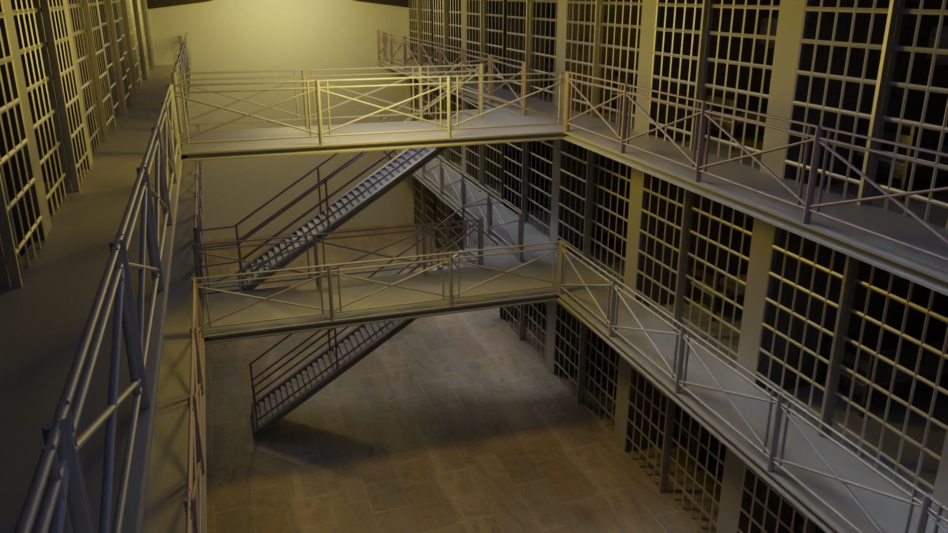 Prison cell - Low-poly 3D model_2