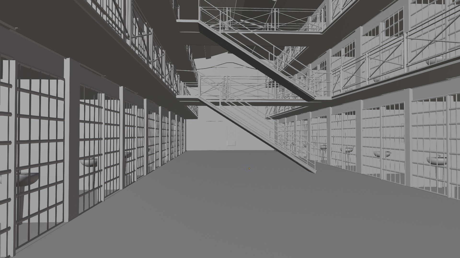 Prison cell - Low-poly 3D model_6