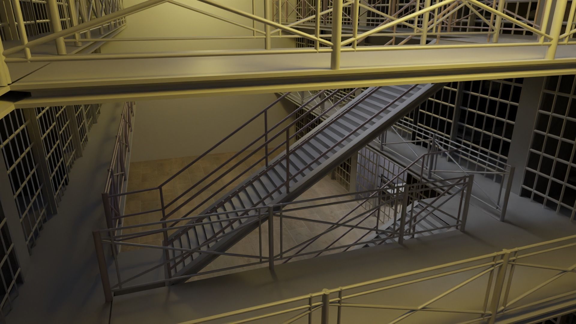 Prison cell - Low-poly 3D model_4