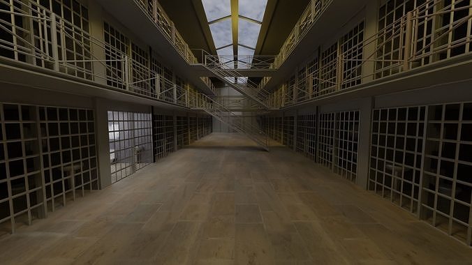 Prison cell - Low-poly 3D model