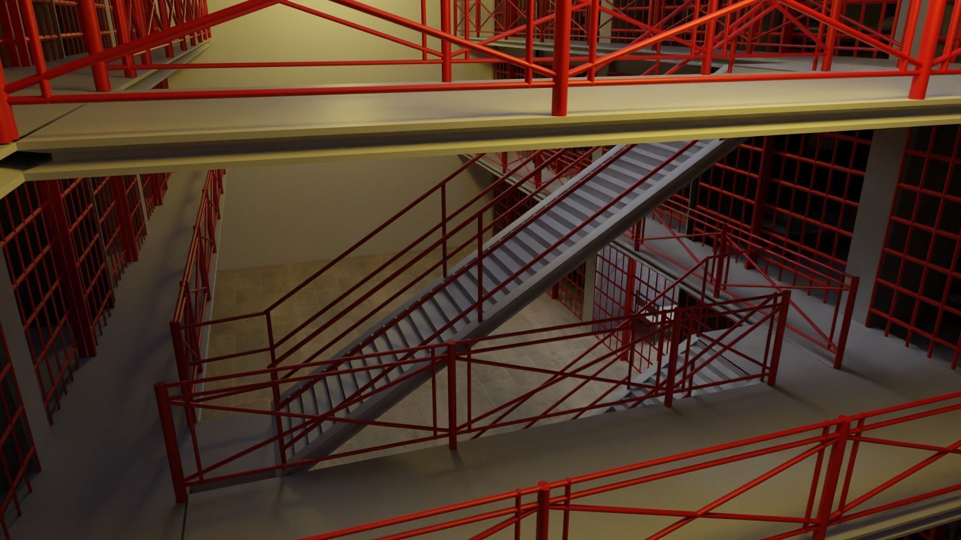 Prison cell - Low-poly 3D model_4