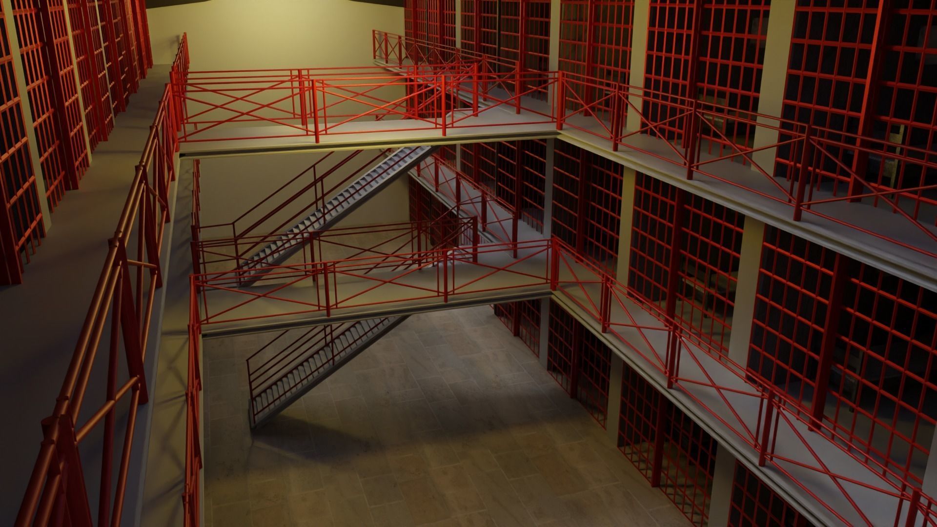 Prison cell - Low-poly 3D model_2