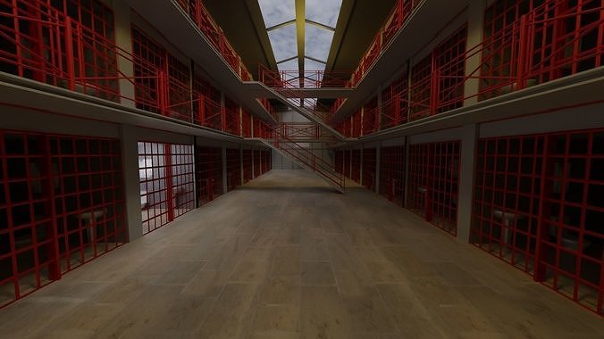 Prison cell - Low-poly 3D model