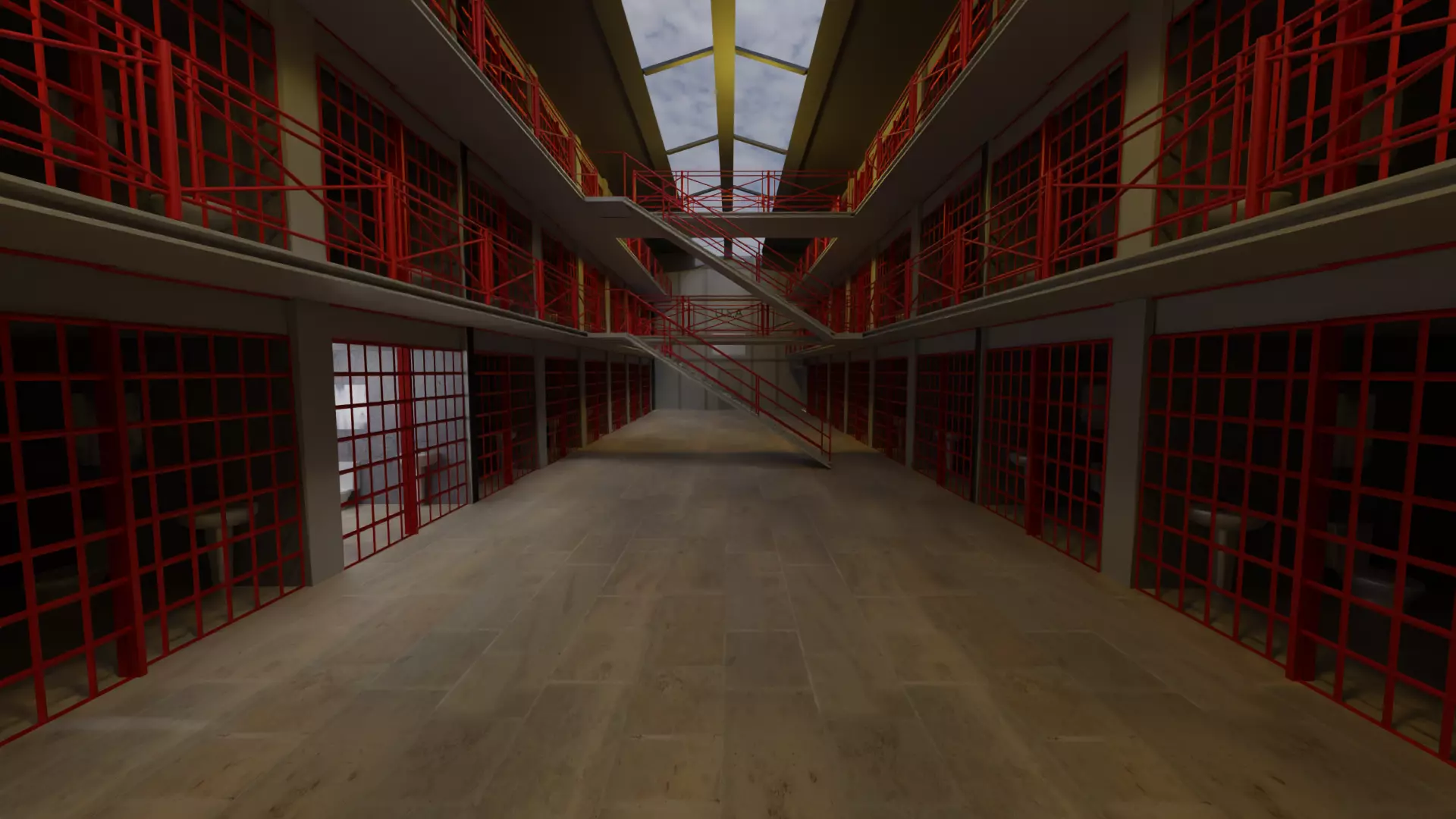 Prison cell - Low-poly 3D model_0