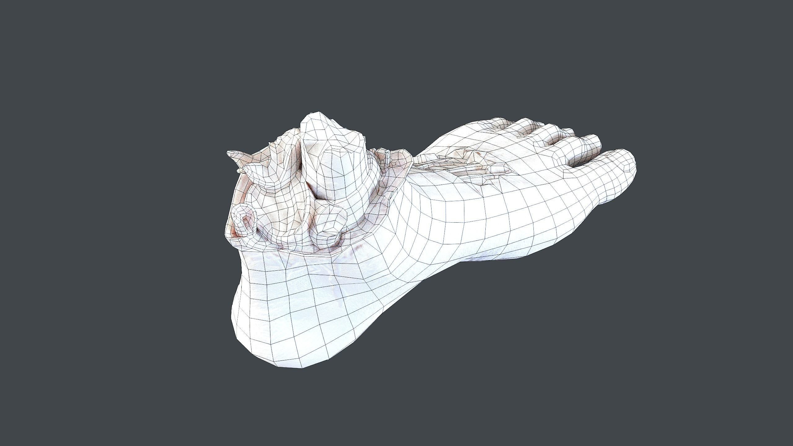 Severed Foot Low-poly 3D model_12