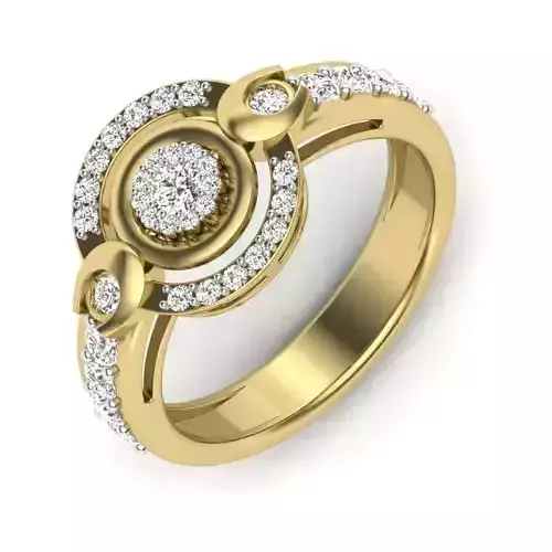 cocktail women wedding engagement ring 3dm render detail