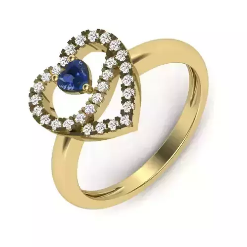 unique fancy heart shape women valentine ring 3dm render detail 