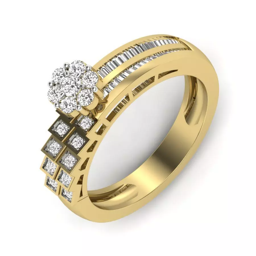 Cathedral classy women wedding ring 3dm render detail 3D print model