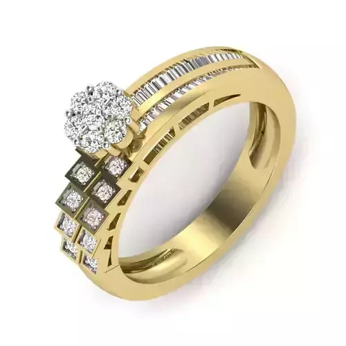 Cathedral classy women wedding ring 3dm render detail 3D print model