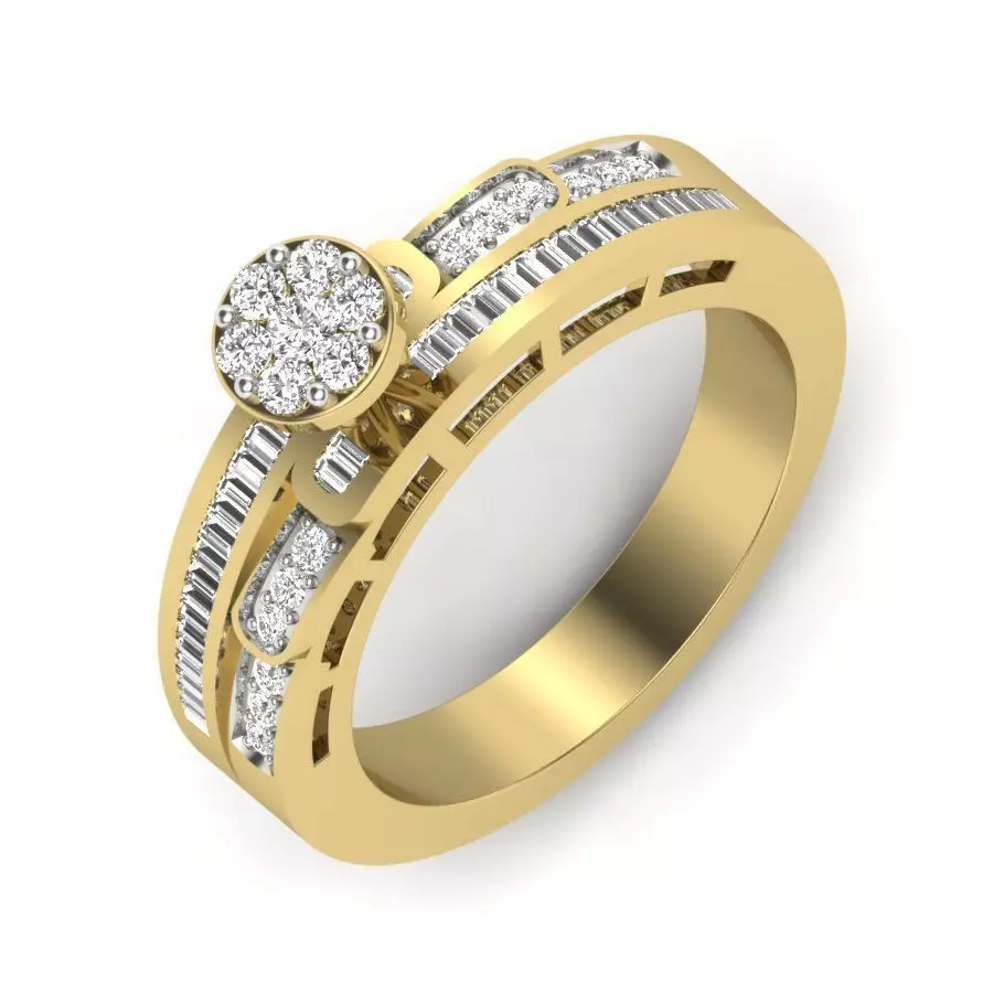Cathedral classy women wedding ring 3dm render detail 3D print model