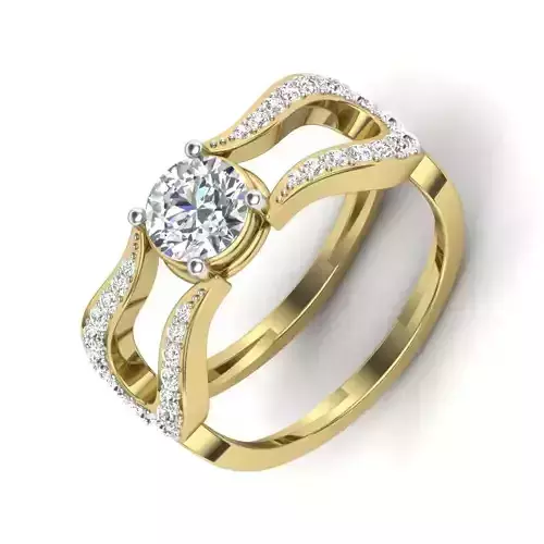 split shank women wedding engagement ring 3dm render detail 