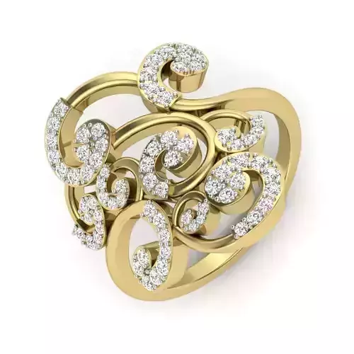 cocktail women wedding engagement ring 3dm render detail