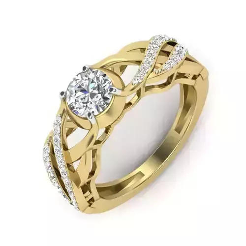 unique women wedding engagement ring 3dm render detail