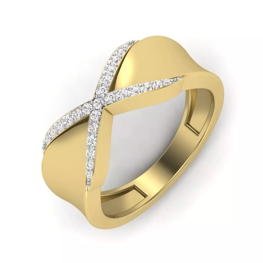 Dimond ring 3dm render detail 3D print model_0