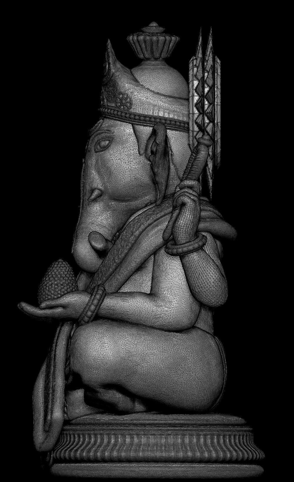 Lord Ganesha Modal 3D print model_8