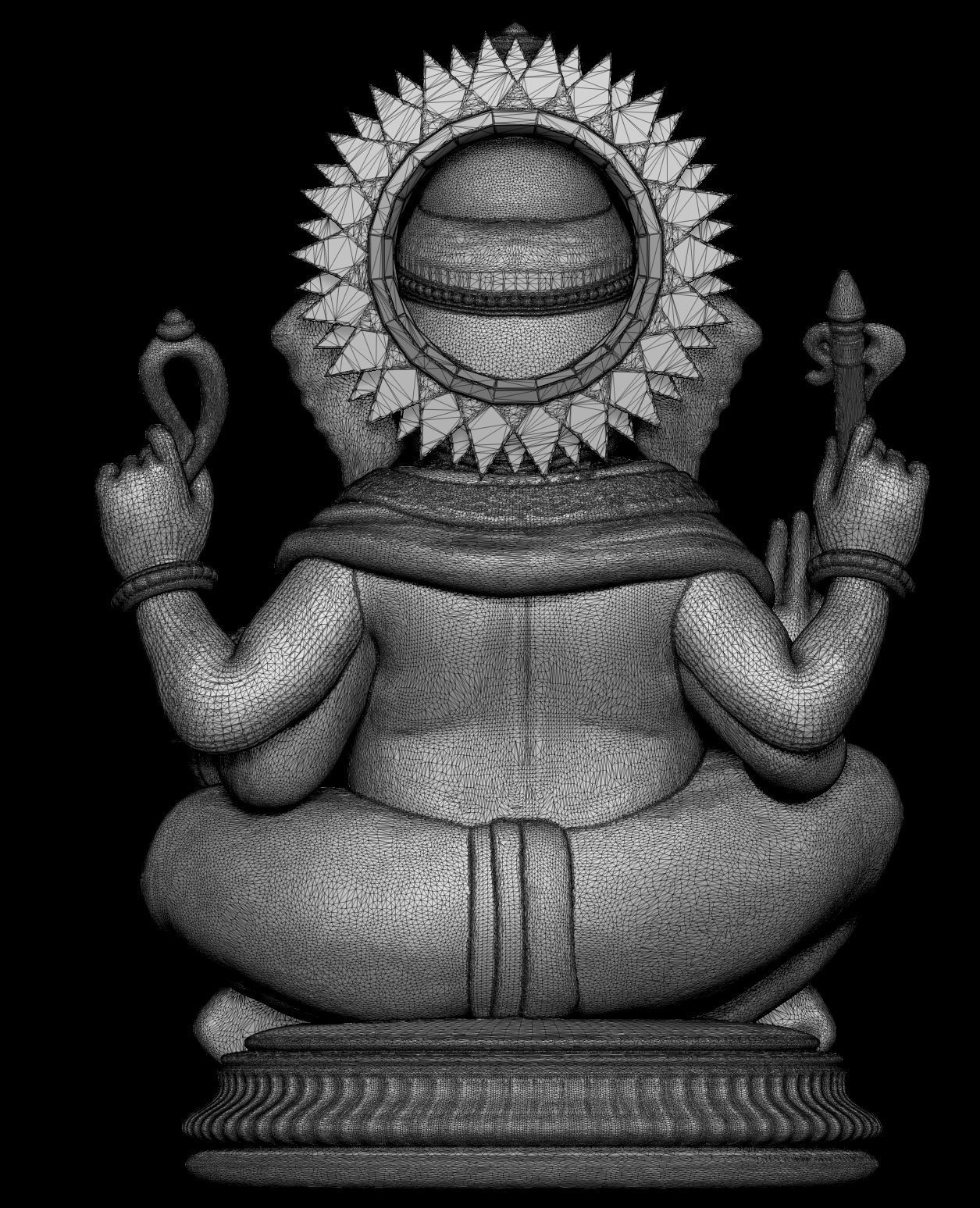 Lord Ganesha Modal 3D print model_9