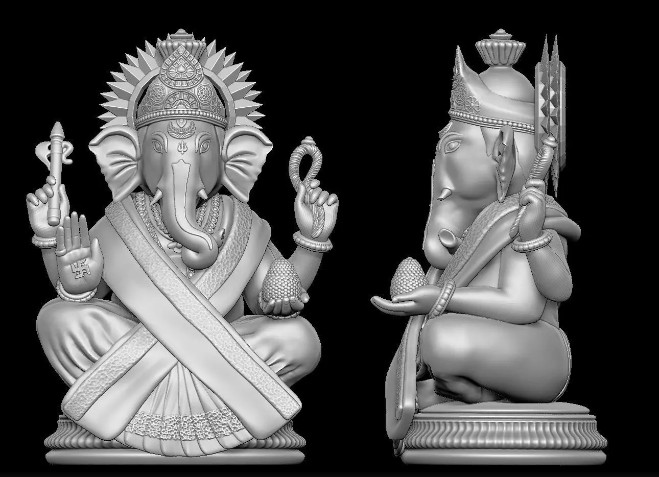 Lord Ganesha Modal 3D print model_0