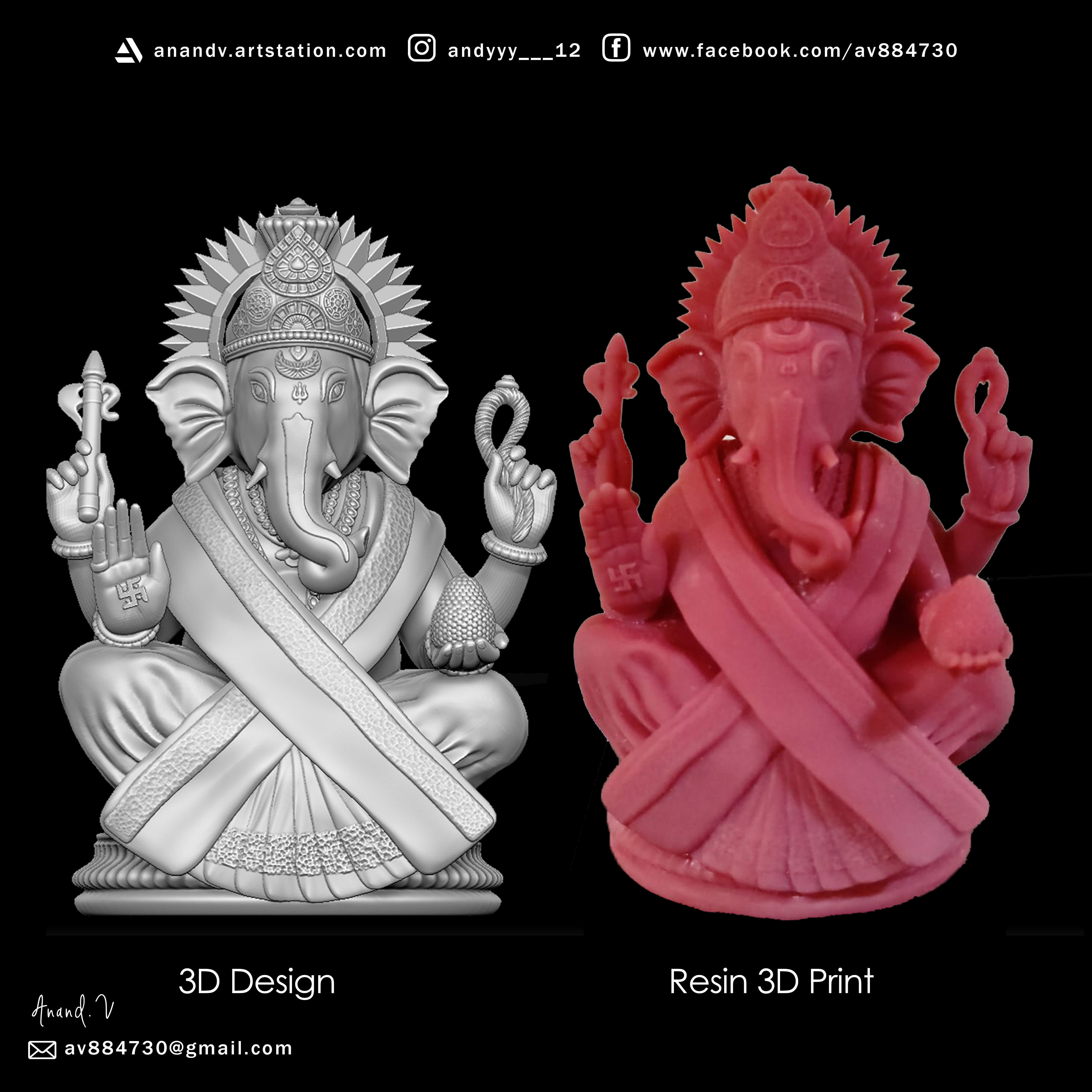 Lord Ganesha Modal 3D print model_12