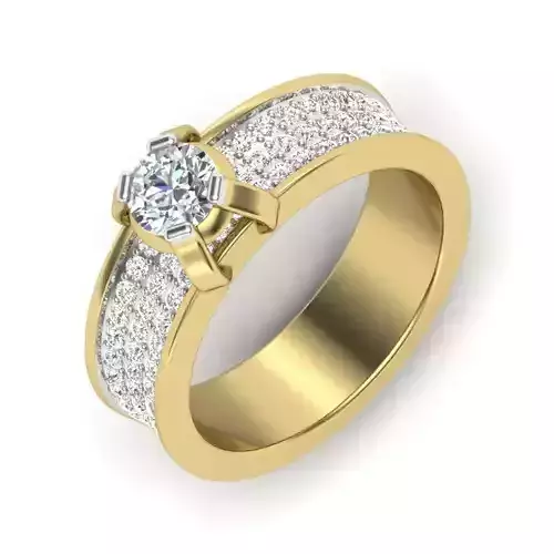 Cathedral women engagement wedding ring 3dm render detail