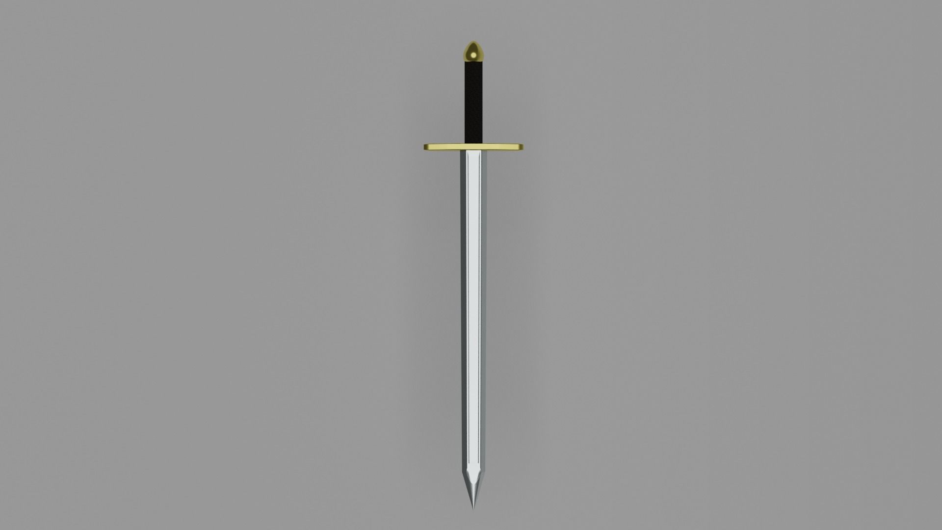 Medieval Sword 3D model_2