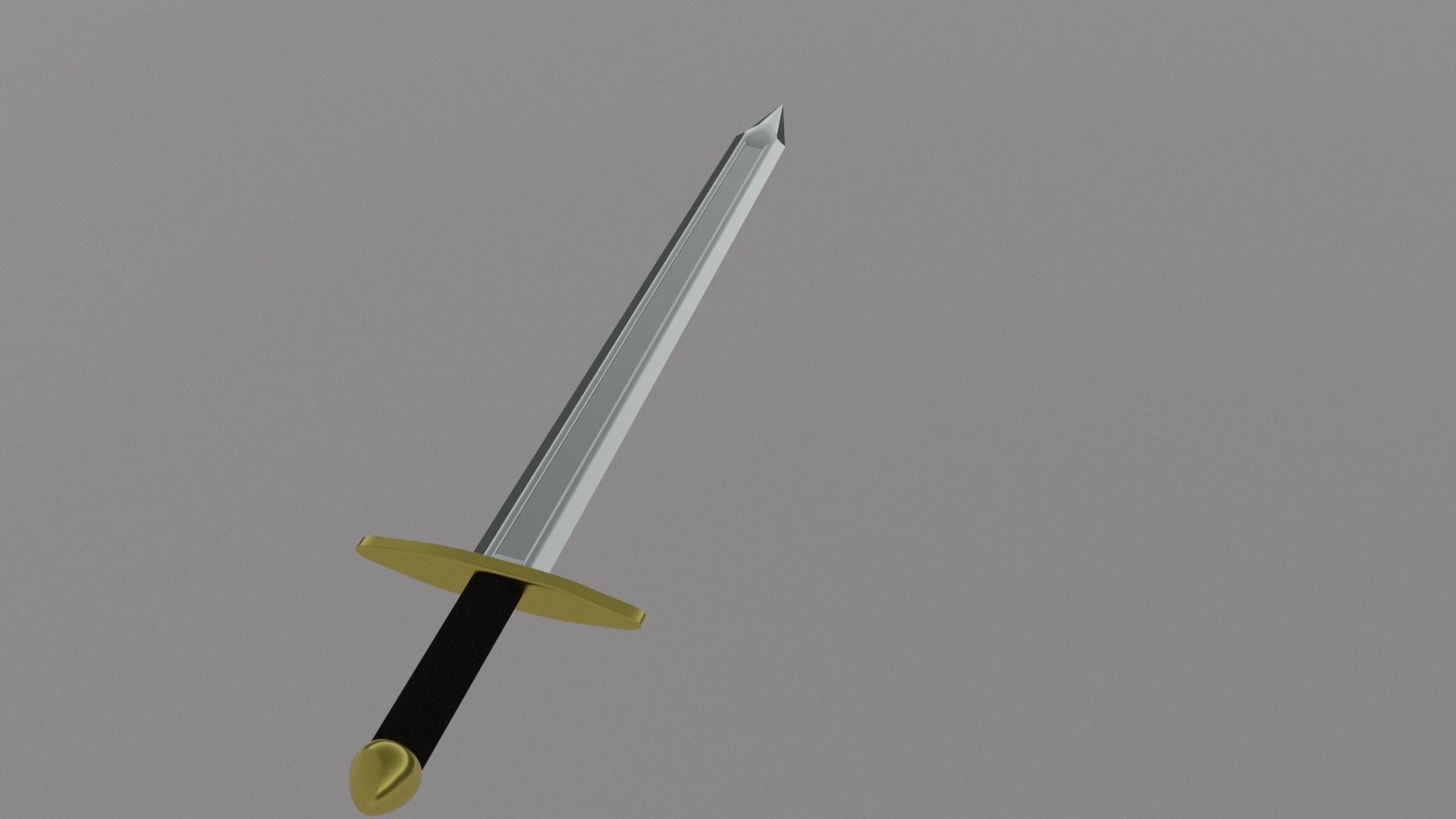 Medieval Sword 3D model_1