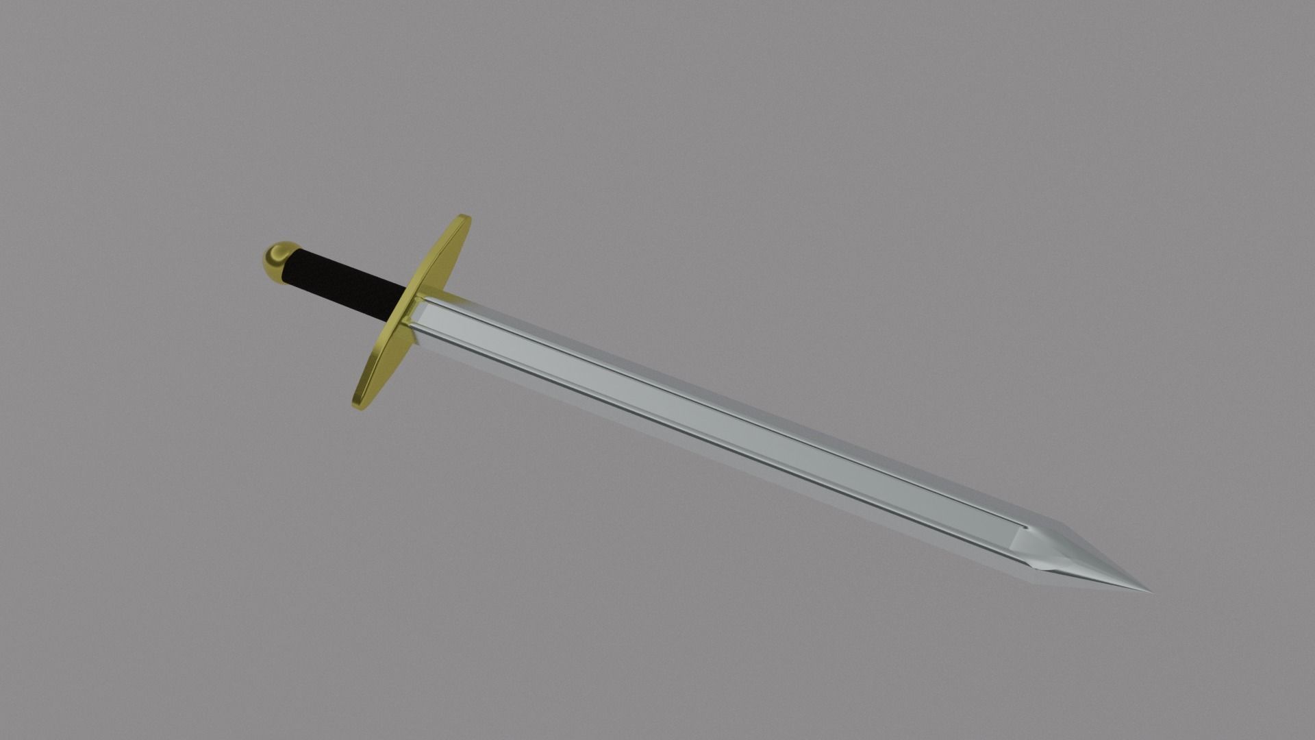 Medieval Sword 3D model_4