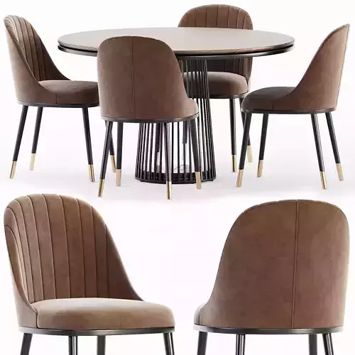 Modern dining chair set 03