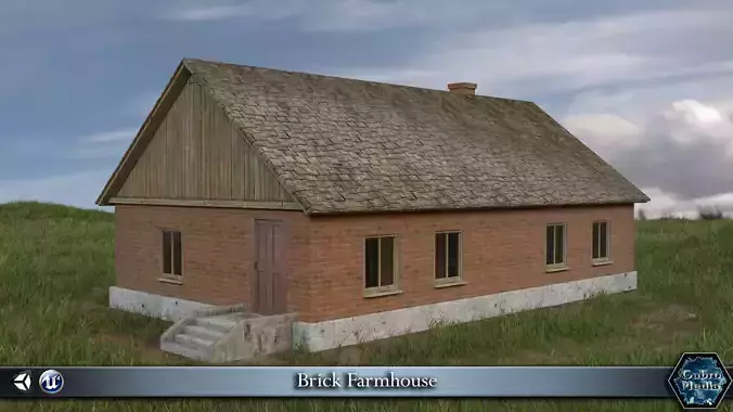 Brick Farmhouse Low-poly 3D model