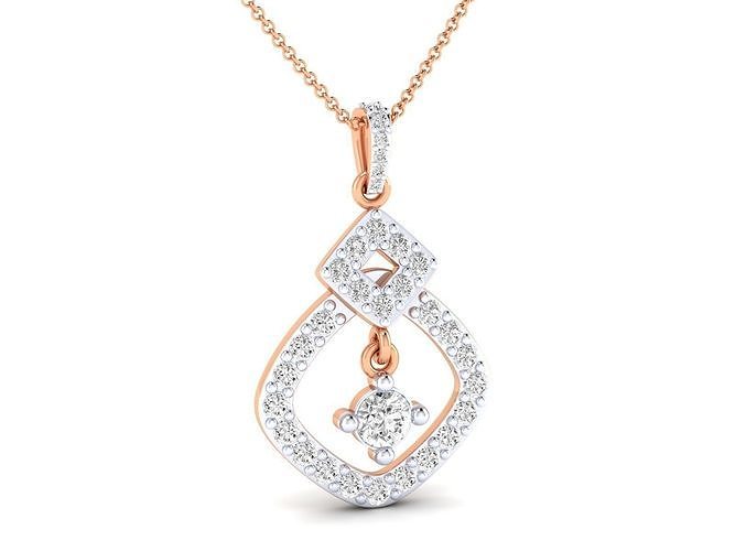 women flower solitaire pendant 3dm stl jcd render details  3D print model