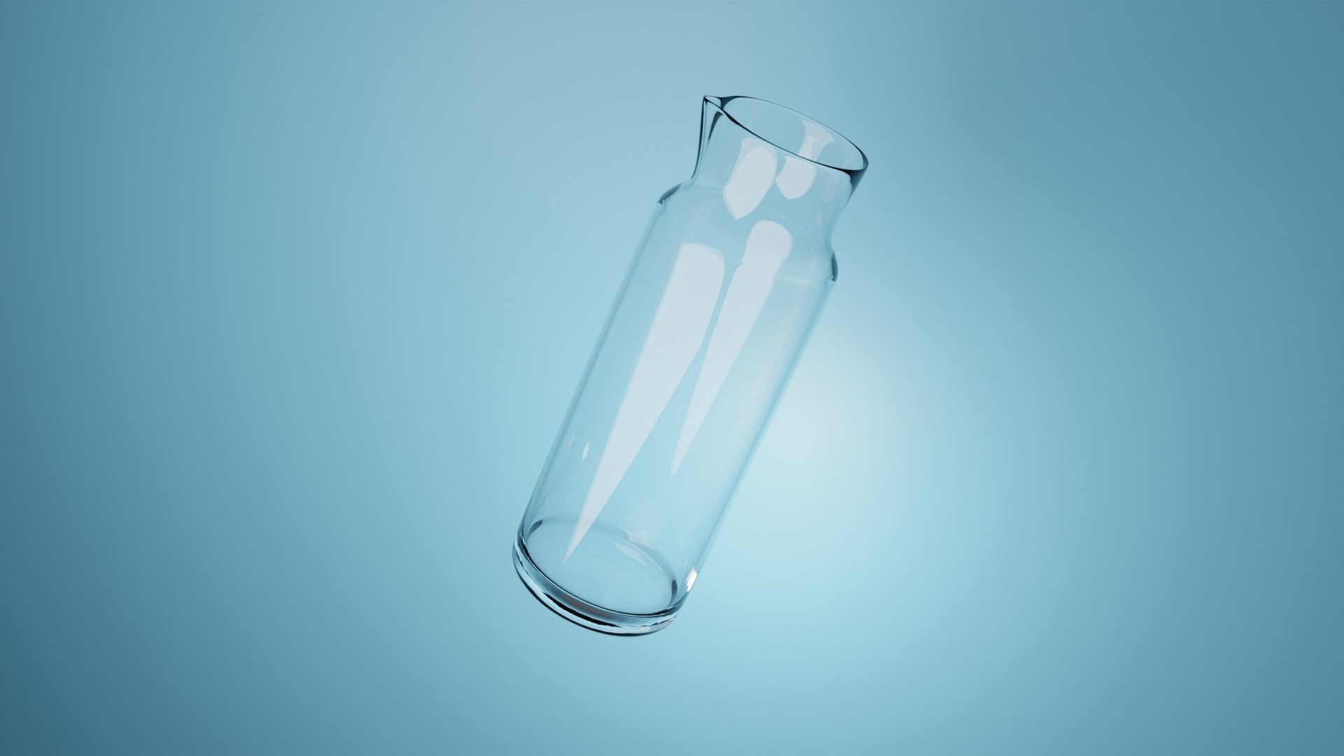 Glass Bottle Free 3D model_1
