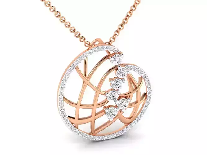 women fancy dimond pendant 3dm stl jcd render details 