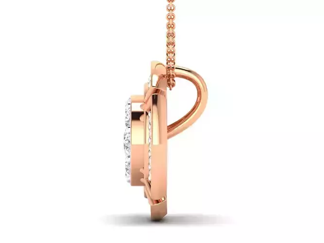 women solitaire pendant 3dm stl jcd render details             