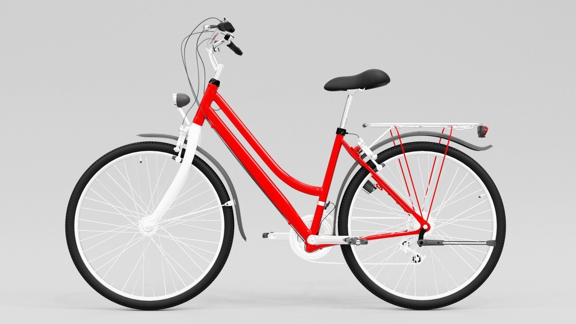 Bycicle bicycle Low-poly 3D model_1