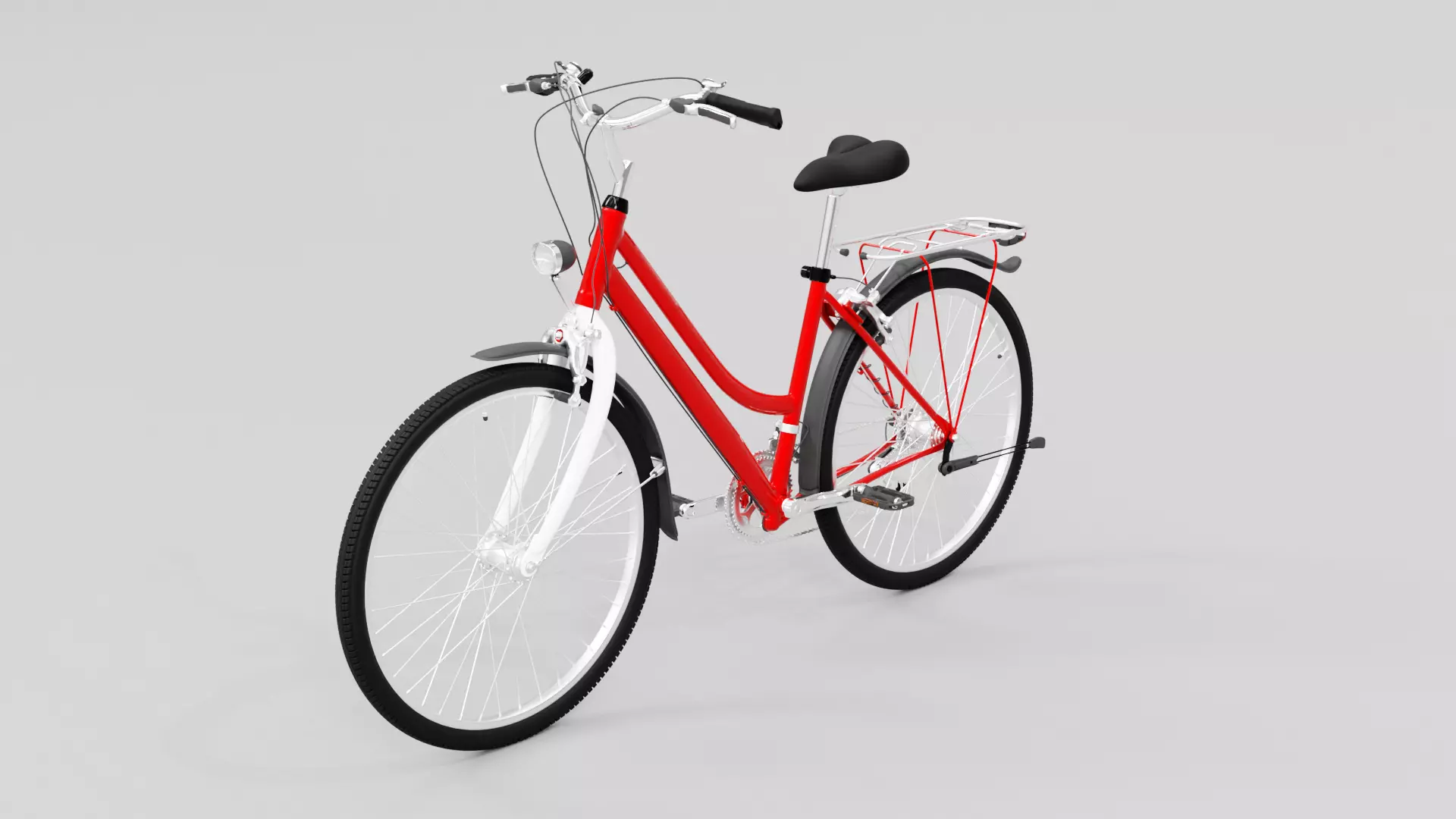 Bycicle bicycle Low-poly 3D model_0