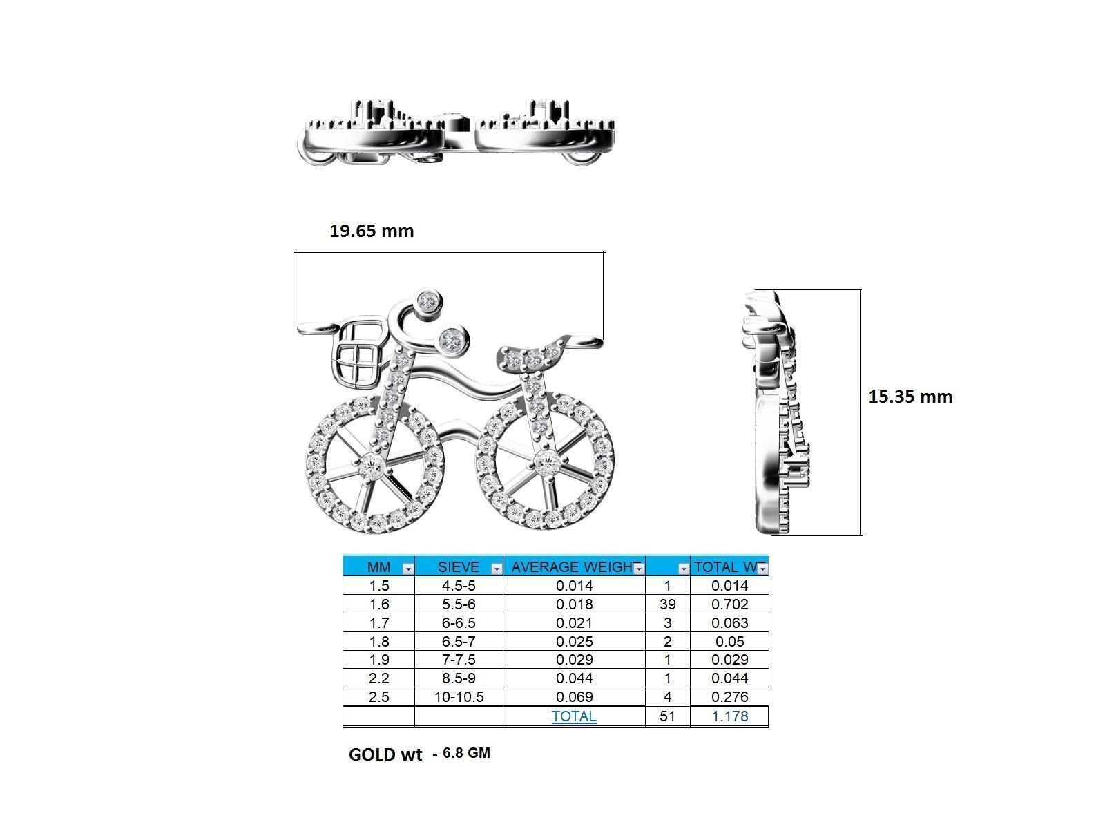 bicycle pendant for girls 3dm stl jcd render details  3D print model_18