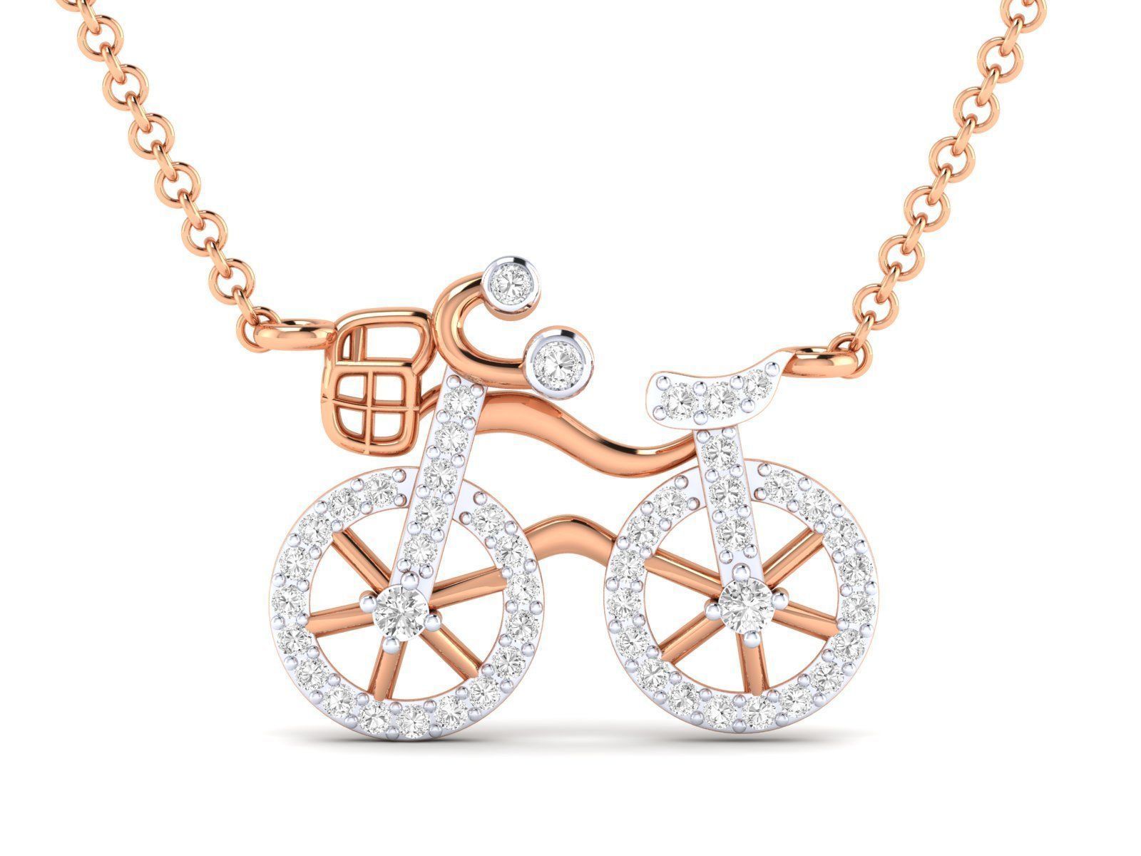 bicycle pendant for girls 3dm stl jcd render details  3D print model_2