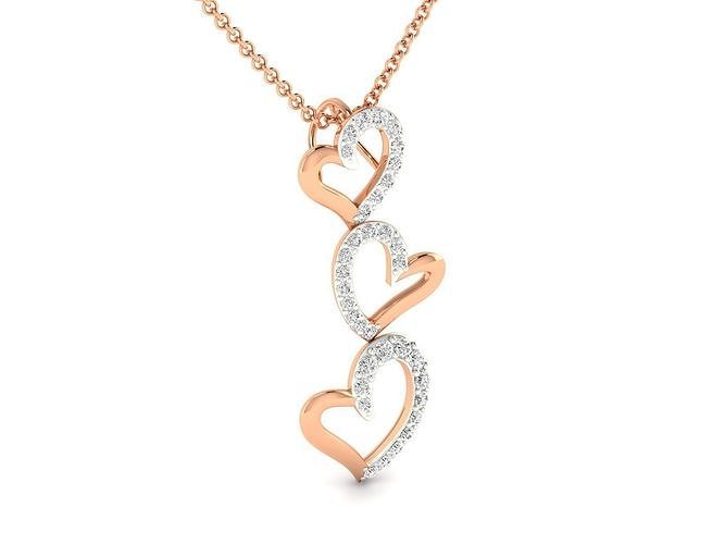 heart shape women pendant 3DM STL JCD details  3D print model