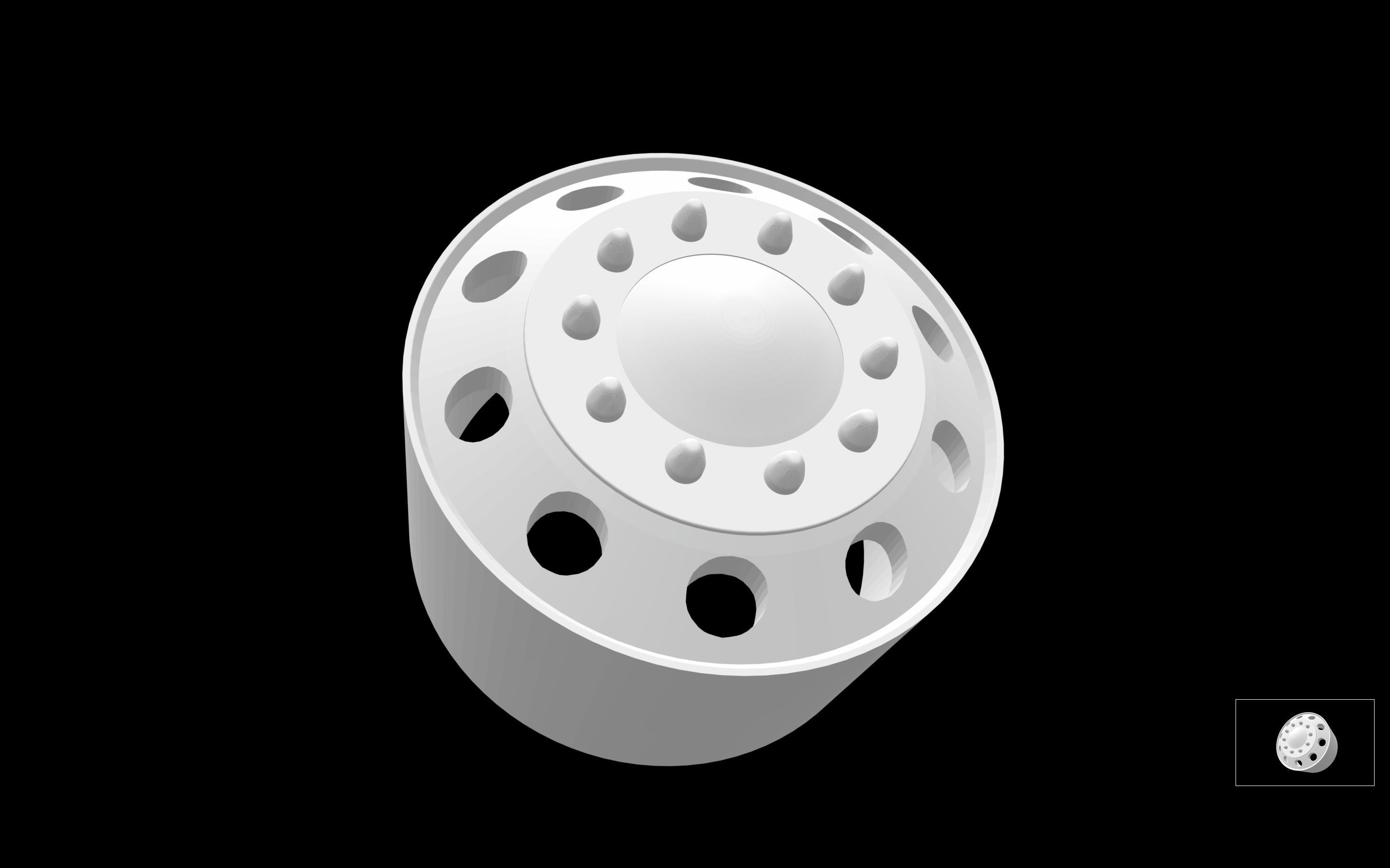Alcoa dually scalable and printable rims 3D print model_1