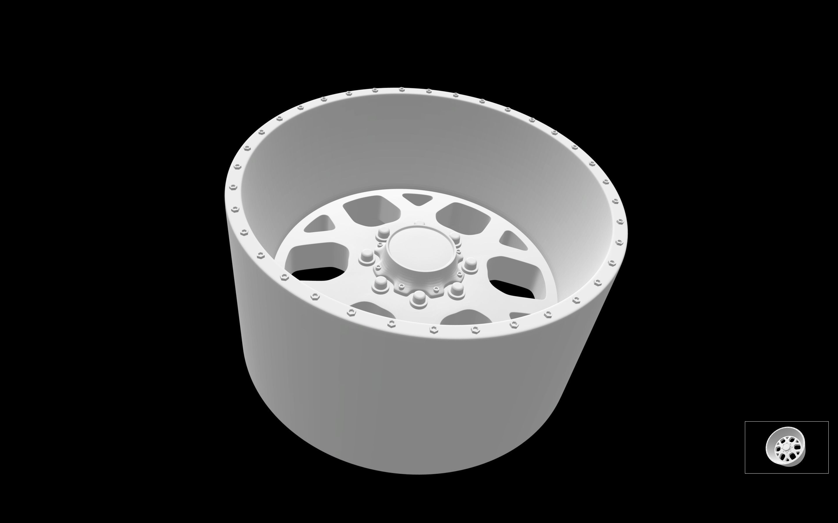 American Force Shield SS scalable and printable rims 3D print model_1